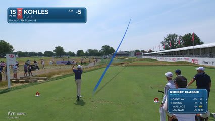 Ben Kohles hits tee shot to 7 feet, sets up birdie on No. 15 at Rocket Classic