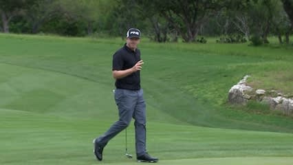 Martin Piller's bump and run for birdie at Valero