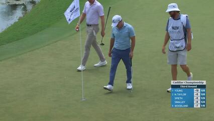 Bud Cauley holes 33-foot shot for birdie on No. 1 at Cadillac