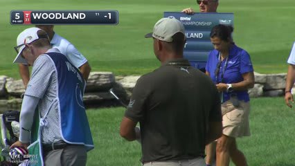 Gary Woodland's 148-yard approach sets up birdie on No. 5 at BMW Championship
