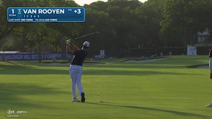 Erik van Rooyen holes out for Eagle on No. 1 at Charles Schwab