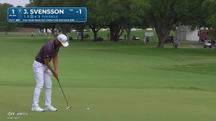 Jesper Svensson makes birdie on No. 1 at Charles Schwab