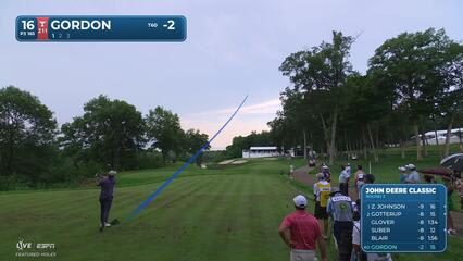 Will Gordon hits tee shot to 12 feet, sets up birdie on No. 16 at John Deere