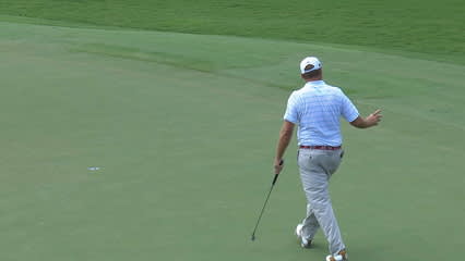 Dicky Pride's great read for birdie at Wyndham 
