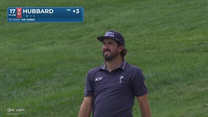 Mark Hubbard gets up-and-down from 146 yards for birdie on No. 17 at Travelers