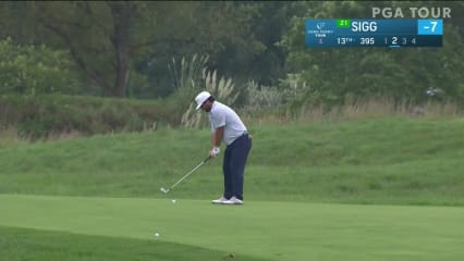 Greyson Sigg birdies No. 13 in Round 2 at Korn Ferry Tour Champ