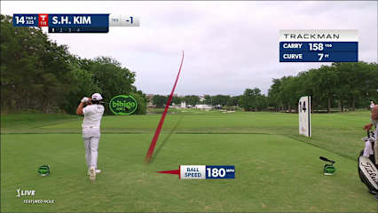 S.H. Kim drives the green and birdies at CJ CUP Byron Nelson