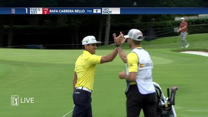 Rafa Cabrera Bello pitches in for eagle on No. 1 at Charles Schwab