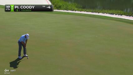 Pierceson Coody sinks 21-foot birdie putt on No. 17 at RBC Heritage