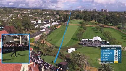Xander Schauffele sinks 26-foot eagle putt on No. 1 at The Genesis