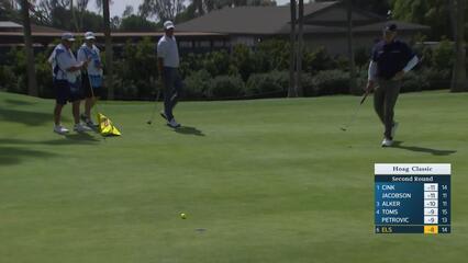 Ernie Els makes birdie on No. 15 at Hoag Classic