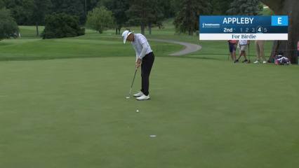 Stuart Appleby drops in birdie putt at Kaulig Co. Championship