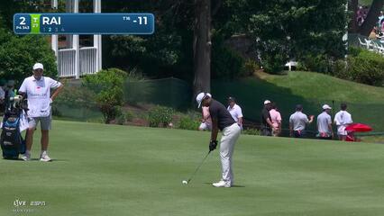 Aaron Rai makes birdie on No. 2 at Travelers