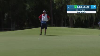 Søren Kjeldsen makes birdie putt on No. 14 at Constellation FURYK & FRIENDS