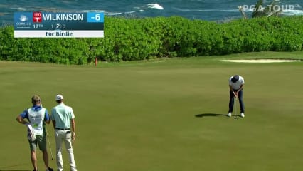 Tim Wilkinson holes birdie putt at Corales Puntacana