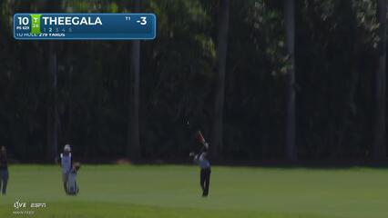 Sahith Theegala drains 4-foot putt for birdie on No. 10 at Cadillac