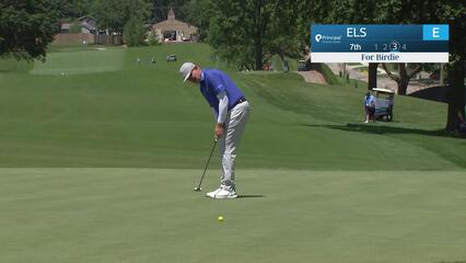 Ernie Els makes birdie on No. 7 at Principal Charity Classic
