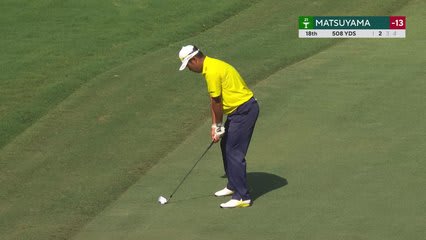 Hideki Matsuyama's 160-yard approach sets up birdie on No. 18 at Wyndham