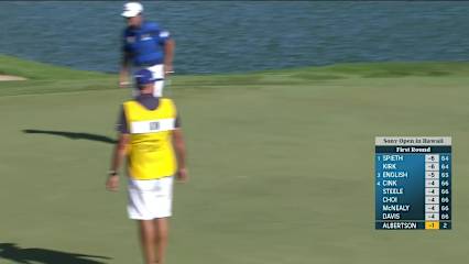 Anders Albertson sinks a 38-foot birdie putt on No. 3 at Sony Open