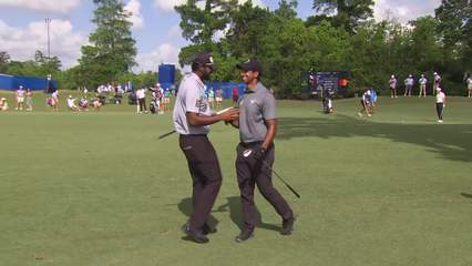 Rai/Theegala holes out for Eagle on No. 13 at Zurich Classic