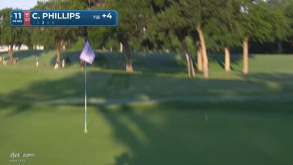 Chandler Phillips gets up-and-down from 145 yards for birdie on No. 11 at Charles Schwab