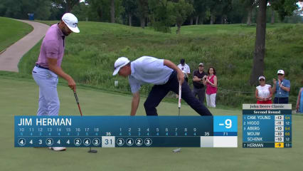 Jim Herman makes birdie on No. 4 at John Deere
