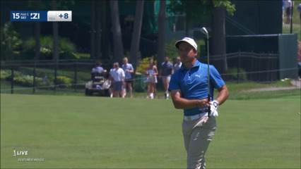 David Micheluzzi reaches in two setting up birdie at the Memorial