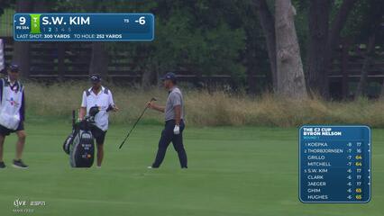 Si Woo Kim two-putts for birdie on No. 9 at THE CJ CUP