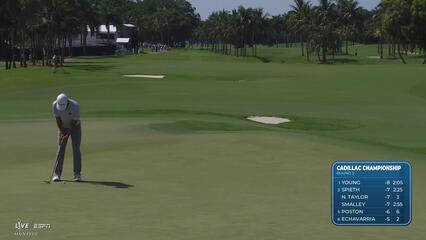 Michael Thorbjornsen drains 13-foot putt for birdie on No. 2 at Cadillac