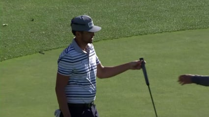 Scott Harrington rolls in birdie at Fortinet Championship