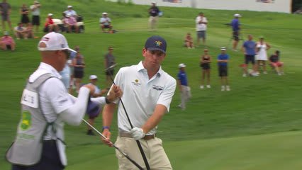 Ben Kohles sinks 2-foot putt for birdie on No. 17 at John Deere