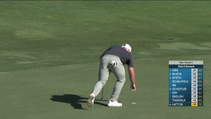 Tyrrell Hatton makes birdie on No. 18 at Sentry