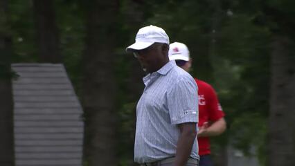 Vijay Singh makes birdie on No. 15 at Insperity Invitational