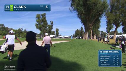 Wyndham Clark hits 88-yard approach to 5 inches, sets up birdie on No. 17 at The Genesis