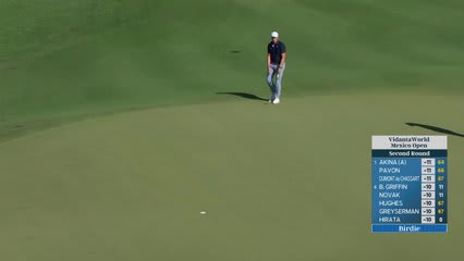 Ben James sinks 42-foot birdie putt on No. 16 at Mexico Open