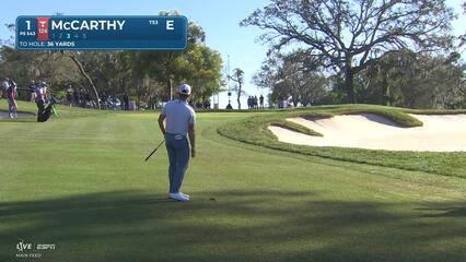 Denny McCarthy sinks 8-foot birdie putt on No. 1 at Valspar