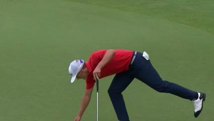 Blayne Barber sticks approach to set up birdie at No. 10 at Barbasol