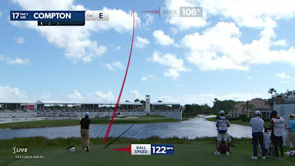 Erik Compton's tee shot and birdie at Honda