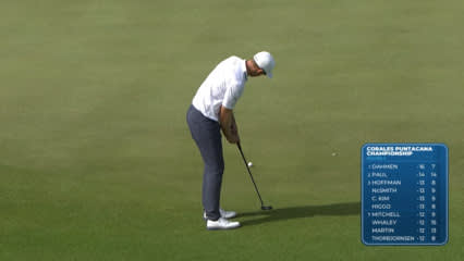 Seamus Power drains birdie putt at Corales Puntacana