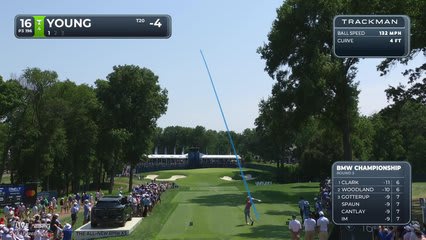 Cameron Young hits tee shot to 10 feet, sets up birdie on No. 16 at BMW Championship