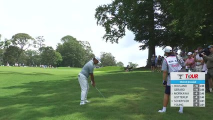 Si Woo Kim gets up-and-down from 131 yards for birdie on No. 6 at TOUR Championship
