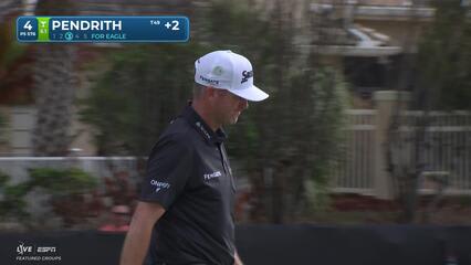 Taylor Pendrith sinks 6-foot birdie putt on No. 4 at Arnold Palmer