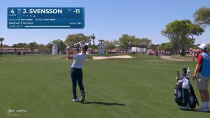 Jesper Svensson sends wedge close to set up birdie at Cognizant Classic