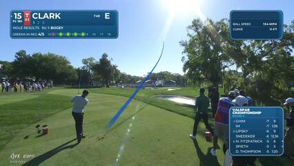 Wyndham Clark hits 180-yard tee shot to 7 feet, sets up birdie on No. 15 at Valspar