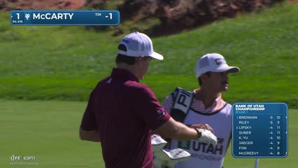 Matt McCarty's 185-yard approach sets up birdie on No. 1 at Bank of Utah