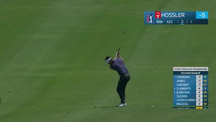 Beau Hossler's 129-yard approach sets up birdie on No. 15 at Corales Puntacana