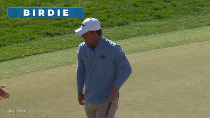 Zachary Bauchou drains 5-foot birdie putt on No. 12 at Valspar