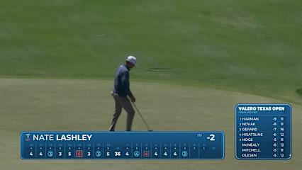 Nate Lashley makes a 10-foot birdie putt at Valero