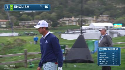 Harris English hits 100-yard tee shot to 4 feet, nearly aces No. 7 at AT&T Pebble Beach