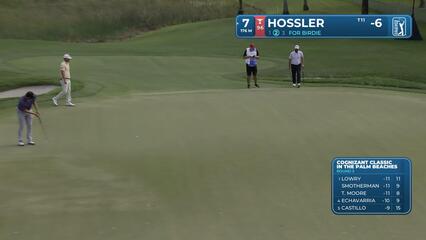 Beau Hossler buries 39-foot birdie putt on No. 7 at Cognizant Classic
